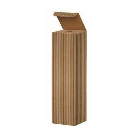SCATOLA PORTA 1 BOTTIGLIA MAGNUM 11x11x38cm ONDA AVANA
