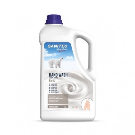 SAPONE MANI LIQUIDO HAND WASH KARITè PROFUMATO PH NEUTRO 5lt SANITEC