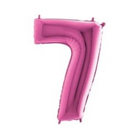 PALLONE NUMERO 7 MYLAR 102cm 40 FUCSIA