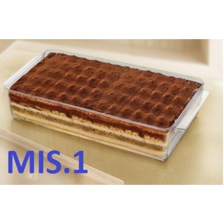 VASCHETTA TIRAMISù FUMè c/cop 20x12,5cm mis.1 950ml