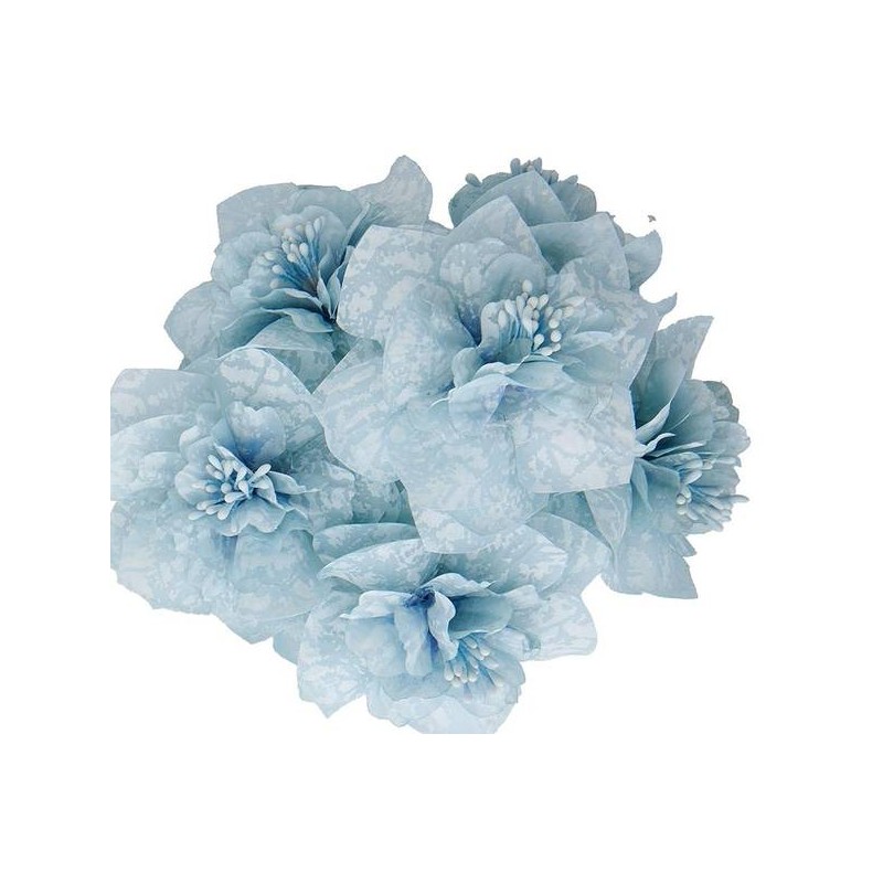 PEONIA GRANDE ø7,5cm CELESTE 12pz