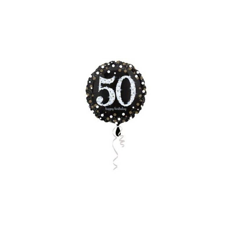 PALLONE MYLAR 45cm SPARKLING BIRTHDAY 50