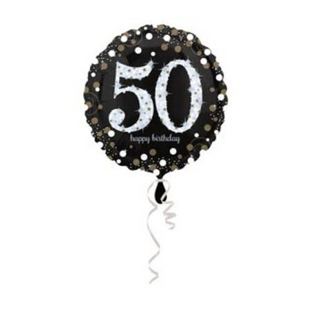 PALLONE MYLAR 45cm SPARKLING BIRTHDAY 50