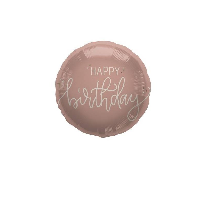 PALLONE MYLAR 18 45cm B-DAY CREME ROSE
