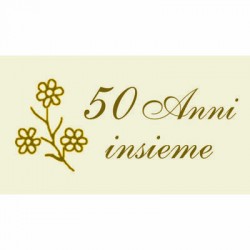 BIGLIETTINO BOMBONIERA 50ANNI INSIEME 20pz