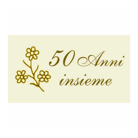BIGLIETTINO BOMBONIERA 50ANNI INSIEME 20pz