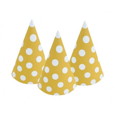 CAPPELLINI PARTY IN CARTA POIS GIALLO 6pz
