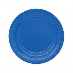 PIATTI DESSERT ECOLOR BIODEGRADABILI 18cm BLU 25pz