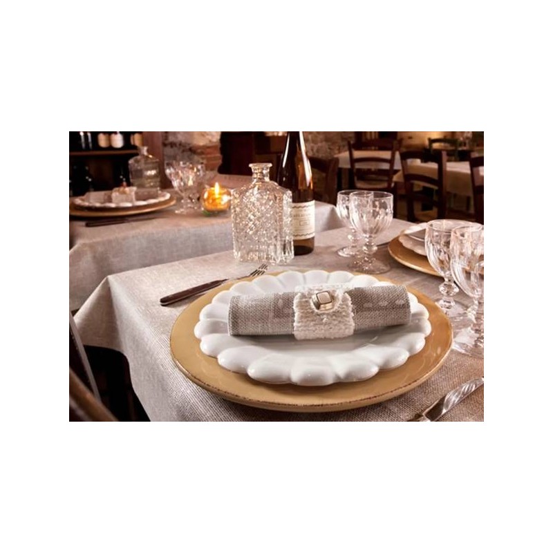 TOVAGLIA AIRLAID 100x100cm CACHEMIRE CAFFè 25pz