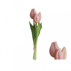 MAZZO DI TULIPANI 25cm LIGHT ROSA 3pz