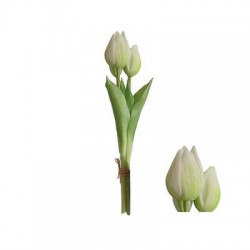 MAZZO DI TULIPANI 25cm BIANCO 3pz