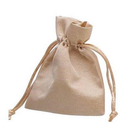 SACCHETTO 9x12cm ORO GLITTER 12pz