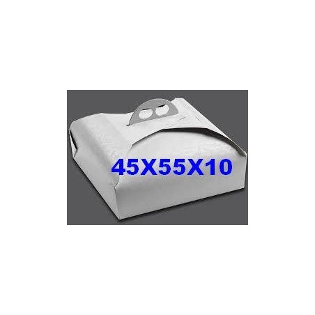 SCATOLA PORTA TORTA RETTANGOLARE 45x55x10 BIANCO RAMAGE
