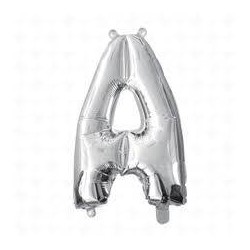 LETTERA A MYLAR SILVER 16" 40cm