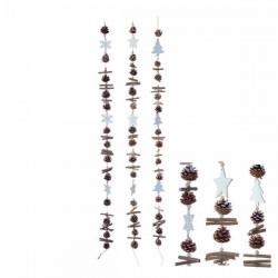 GHIRLANDA PIGNA BIANCA 3ass. 150cm