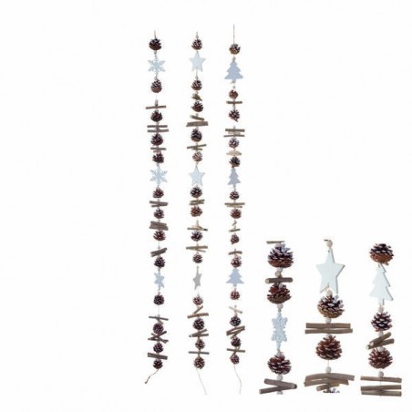 GHIRLANDA PIGNA BIANCA 3ass. 150cm