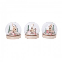 TABLE DECO GLOBE CON LED 3ass. 14cm