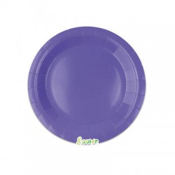 PIATTI PIANI ECOLOR BIODEGRADABILI ø18cm LAVANDA 25pz