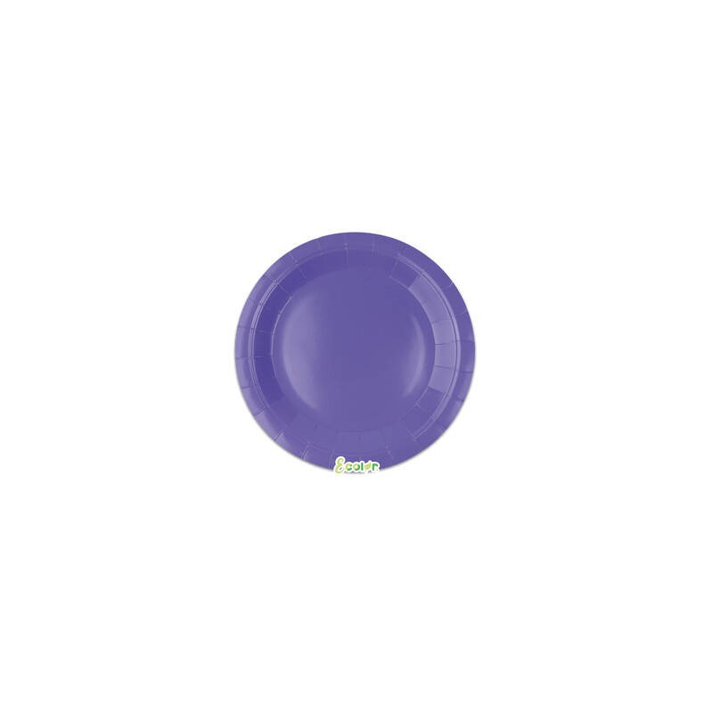 PIATTI PIANI ECOLOR BIODEGRADABILI ø18cm LAVANDA 25pz