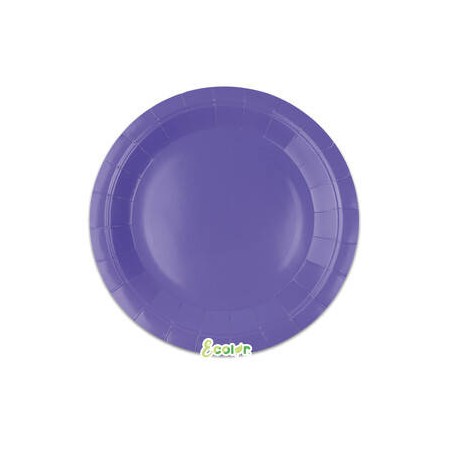 PIATTI PIANI ECOLOR BIODEGRADABILI ø18cm LAVANDA 25pz