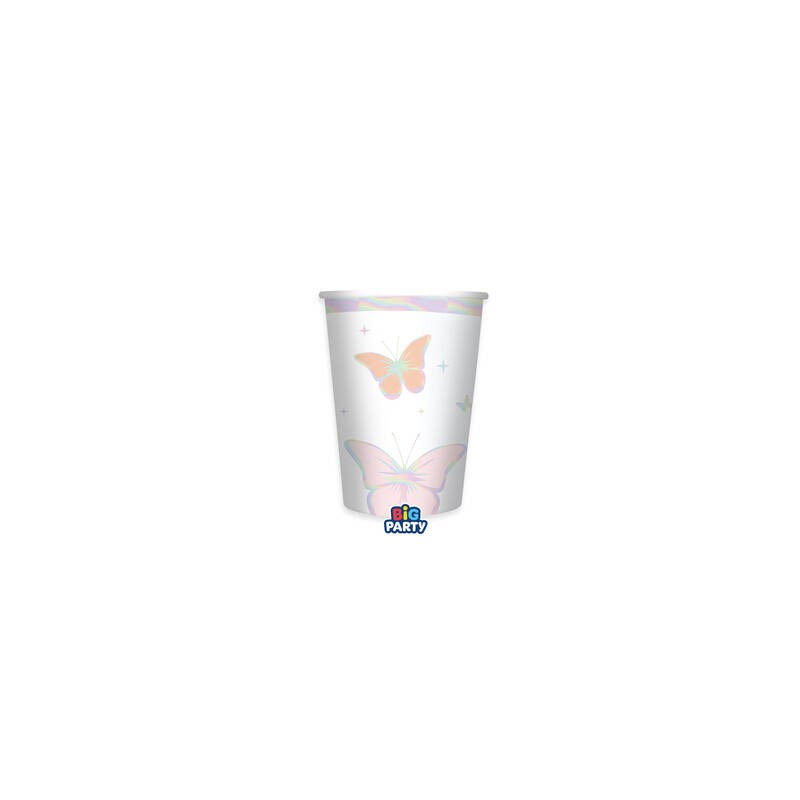 BICCHIERI IN CARTA 250cc BUTTERFLY 6pz