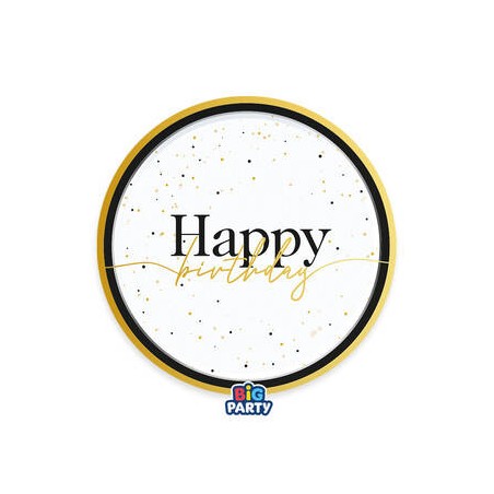 PIATTI DESSERT ø18cm HAPPY BIRTHDAY PRESTIGE 6pz