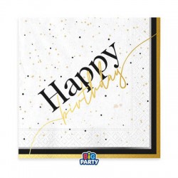 TOVAGLIOLI 33x33cm HAPPY BIRTHDAY PRESTIGE 16pz