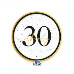 PIATTI DESSERT ø18cm HAPPY BIRTHDAY PRESTIGE 30ANNI 6pz