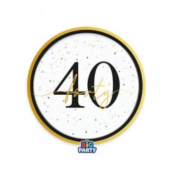 PIATTI DESSERT ø18cm HAPPY BIRTHDAY PRESTIGE 40ANNI 6pz