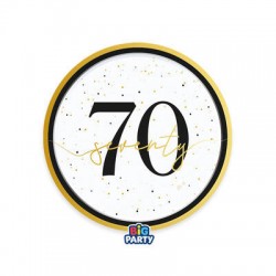 PIATTI DESSERT ø18cm HAPPY BIRTHDAY PRESTIGE 70ANNI 6pz