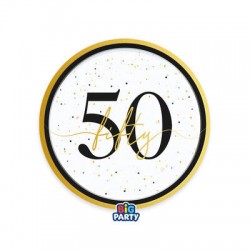 PIATTI DESSERT ø18cm HAPPY BIRTHDAY PRESTIGE 50ANNI 6pz