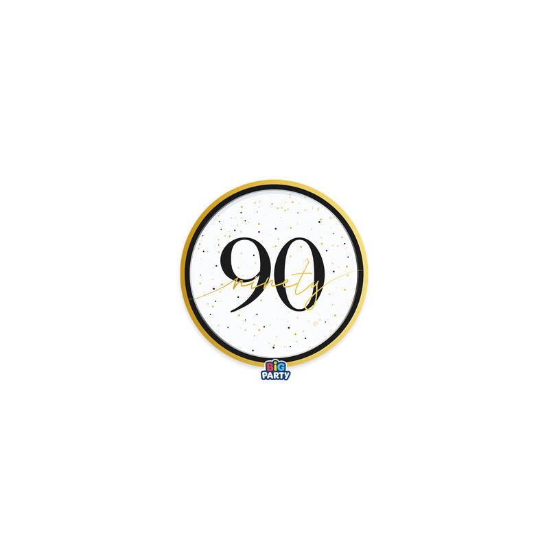 PIATTI DESSERT ø18cm HAPPY BIRTHDAY PRESTIGE 90ANNI 6pz