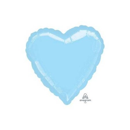 PALLONE MYLAR CUORE 45cm AZZURRO PASTELLO