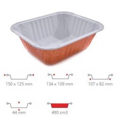 TEGLIA ALLUMINIO BIANCO/RAME 1 prz 100PZ R10G CONTITAL