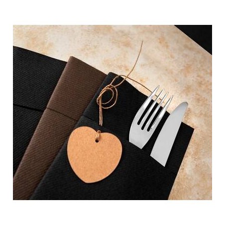 TOVAGLIOLI 40x40cm QUICK POCKET AIRLAID NERO 50pz FATO