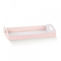 VASSOIO CARTONCINO C/MANIGLIE 43,5x29x4,5cm FIBRA ROSA