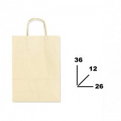 BORSA CARTA COLOR MIS.26+12x36cm BEIGE 802
