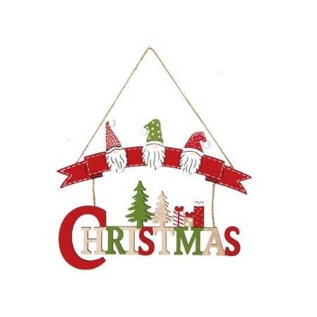 SCRITTA XMAS C/APPENDINO 23x14cm