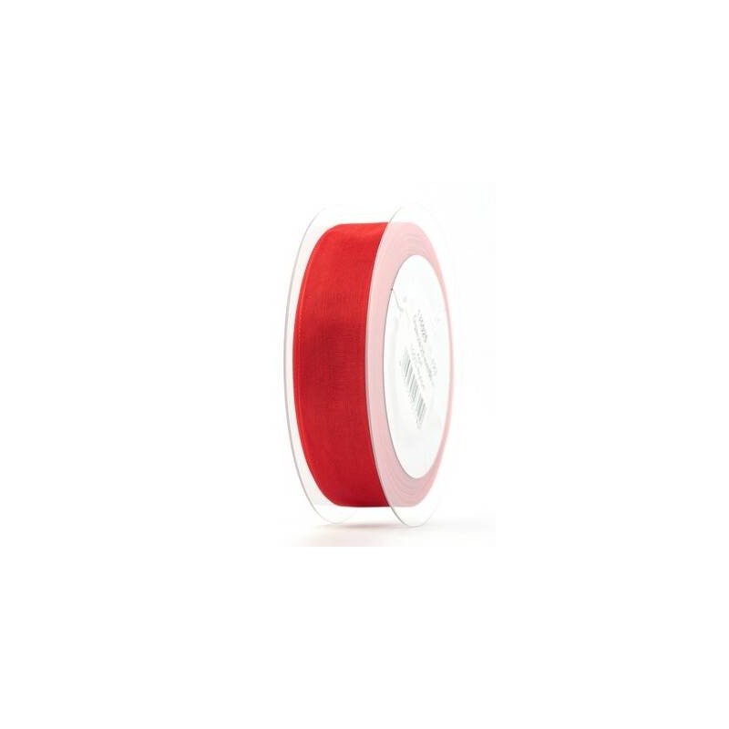 NASTRO ORGANZA mm25x50mt ROSSO