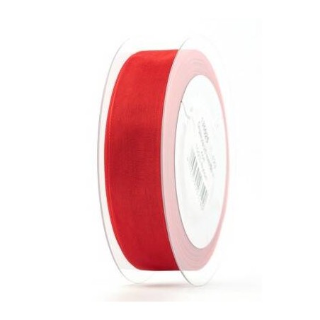 NASTRO ORGANZA mm25x50mt ROSSO