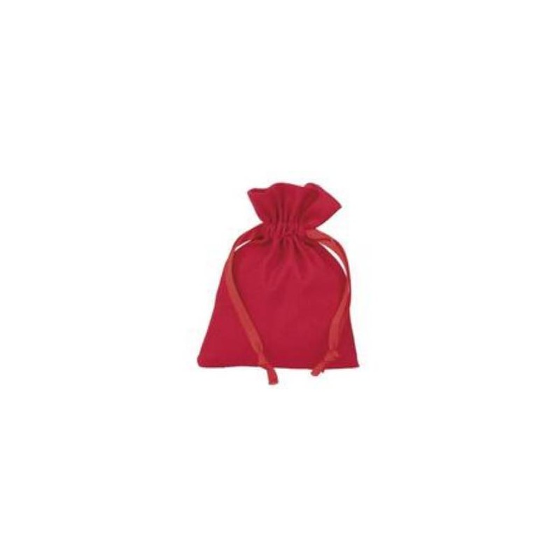 SACCHETTO  COTONE 9X12cm RED 10pz