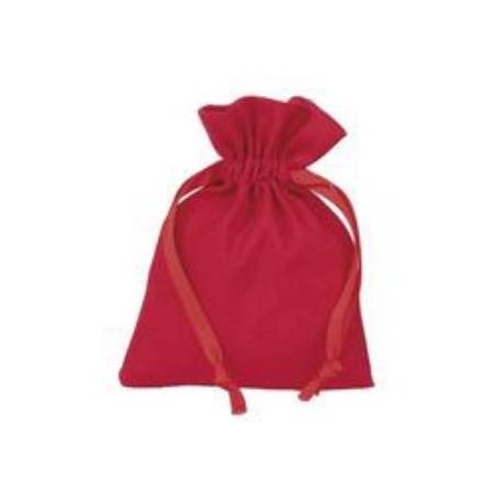 SACCHETTO  COTONE 9X12cm RED 10pz