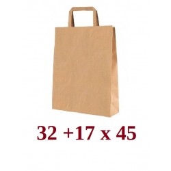 BORSA CARTA AVANA PIATTINA 32+17x45cm CARTONE 250pz