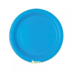 PIATTI PIANI ECOLOR BIODEGRADABILI 24cm TURCHESE 25pz