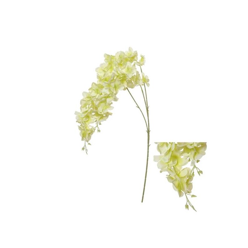 RAMO DI GLICINE AVORIO 78cm