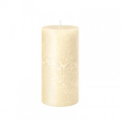 CANDELA MOCCOLO RUSTIC SAFE 8x6cm CREMA