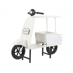 SCOOTER METALLO BIANCO/NERO 121x51,5x105cm