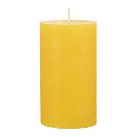 CANDELA MOCCOLO RUSTIC SAFE 8x6cm GIALLO