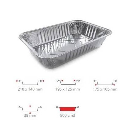 TEGLIA ALLUMINIO 2/3 PRZ 100pz R1G CONTITAL