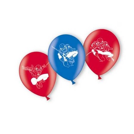 PALLONCINI LATTICE 23cm SPIDERMAN 6pz